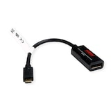 thumbnail of ROLINE USB Typ C - DisplayPort, v1.2, bidirektionaler Kabel-Adapter, ST/BU, 0,2 m