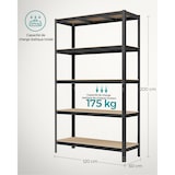 thumbnail of Helloshop26 - Étagère charge lourde à 5 niveaux meuble de rangement en acier montage sans outil étagère de garage pour boîtes à 12_0005569