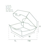 thumbnail of MONOUSO - XXL Kraft Burger Doos 14,5 x 14,5 x 8 cm (400 Stuks)