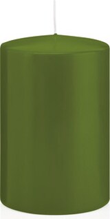 thumbnail of Stumpenkerzen Olive Ø 38 x 60 mm, 24 Stück