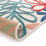 thumbnail of Tapis rectangulaire à poils ras motif floral multicolore 200 x 290 cm - Oviala