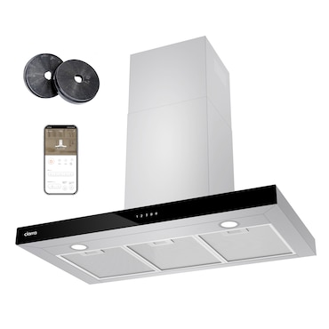 CIARRA Campana extractora A+++ 650 m³/h 90cm de pared WIFI + APP y control táctil Boost VMS9102