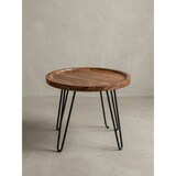thumbnail of Couchtisch Sheesham Massivholz 45x40x45 cm Wohnzimmertisch Rund, Sofatisch mit Haarnadelbeine, Kaffeetisch aus Holz und