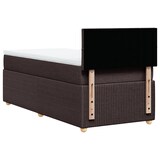 thumbnail of vidaXL Boxspringbett mit Matratze Dunkelbraun 90x200 cm Stoff