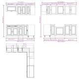 thumbnail of vidaXL 11-tlg. Küchenschrank-Set Porto Artisan-Eiche Holzwerkstoff