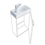 thumbnail of VCM Badmöbel Waschtisch Slito Weiß H. 60 x B. 41 x T. 22 cm