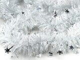 thumbnail of 3m Weihnachtsgirlande 10cm mit Schneeflocken Lamettagirlande Weihnachtsbaumgirlande Dekogirlande Weihnachten Christbaumgirlande Fasching Weiß Perlmutt