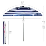 thumbnail of Aktive Sombrilla playa antiviento 8 varillas 240 cm marinera