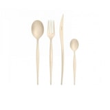 thumbnail of natura champagne, beigefarbener griff, 24-teiliges stahlbesteckset, fensterbox, casa bugatti