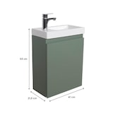 thumbnail of Meuble lave-mains LISA vert + robinet chromé