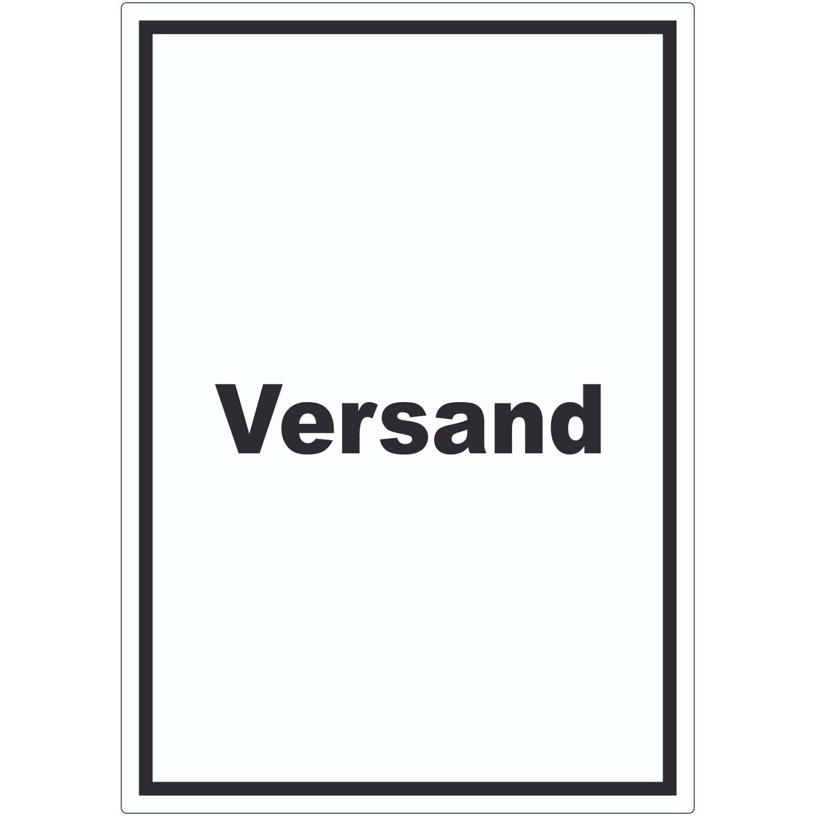 Versand Aufkleber mit Text Lieferung shipping hochkant A7 (74x105mm)