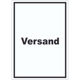 thumbnail of Versand Aufkleber mit Text Lieferung shipping hochkant A7 (74x105mm)