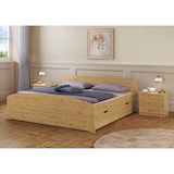 thumbnail of Funktions-Doppelbett Überlänge 200x220 Bettkasten Bettgestell Massiv Zubehör wählbar V-60.50-20-220 ohne Zubehör