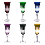 thumbnail of Coffret de 6 flûtes à champagne 15 cl en cristallin taillé -  15.00 cl Multicolore Rond Verre Cristallin Table Passion 7.00x7.00 cm