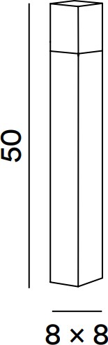 thumbnail of Tower - Gartenpollerleuchte mit 1 x E27-Leuchtmittel (max. 20 W, Schutzart IP54), Aluminium, Außenpollerleuchte, Cortenstahl, H. 60 cm - Perenz