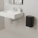 thumbnail of Relaxdays Kosmetikeimer Wandmontage, 3 Liter, Absenkautomatik, Inneneimer, Metall, eckiger Badezimmer Mülleimer, schwarz