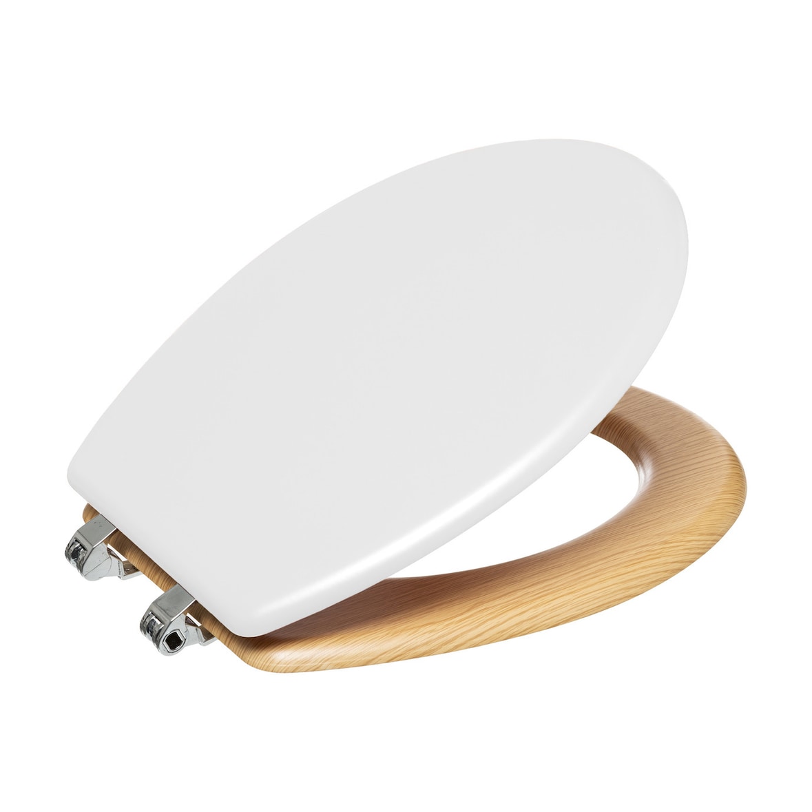 Abattant WC en Bois Blanc et Naturel