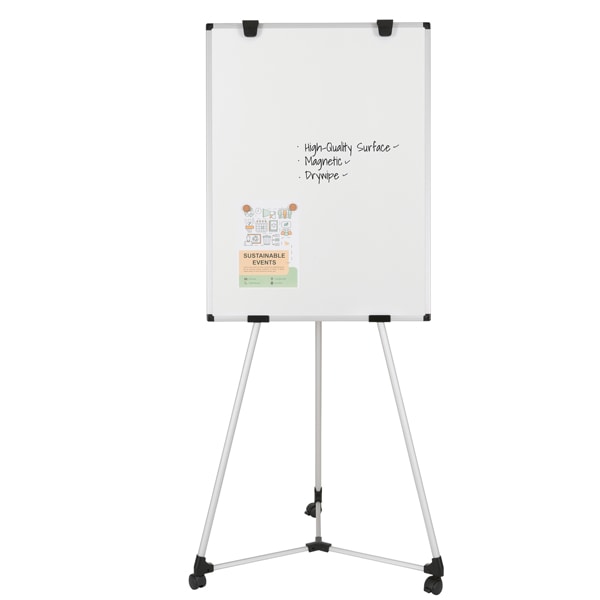 Bi-Office mobiles Earth Kyoto Flipchart, Magnetisches, 70x100 cm (Euro-Format), trocken abwischbare lackierte Stahloberfläche, Aluminiumrahmen