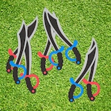 thumbnail of Relaxdays Piratensäbel Schaumstoff 8er Set, Karneval, Fasching, Halloween, für Kinder, Piratenschwert, 41 cm lang, bunt