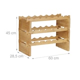 thumbnail of Relaxdays Weinregal stapelbar, Bambus Flaschenhalter für 18 Flaschen Wein, erweiterbarer Weinständer mit 3 Ebenen, natur