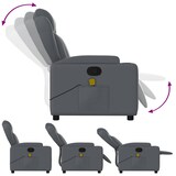 thumbnail of vidaXL Massagesessel Grau Kunstleder