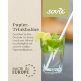 thumbnail of Trinkhalm in Weiß aus Papier, Ø 8 mm / 23 cm, 150 Stück in Folienbeutel