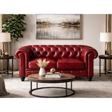 thumbnail of Chesterfield Bank - 2 Zits - Rood - Leer - Sofa - Bankstel - Chesterfield