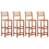 thumbnail of Décoshop26 - Conjunto de 4 taburetes/sillas altas de bar de diseño rústico en madera de acacia marrón DEC029412