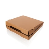 thumbnail of Pizzakarton Pizzabox Flammkuchenbox 36x36 braun unbedruckt 100 Stk, to go, take away, kompostierbar, Kraftkarton, fettresistent