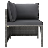 thumbnail of vidaXL 4-Sitzer-Gartensofa mit Kissen Grau Poly Rattan