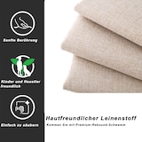 thumbnail of Merax Polsterbett 180x200 cm, hydraulisches Stauraumbett, Leinen-Hochkastenbett, multifunktionales Doppelbett, Beige