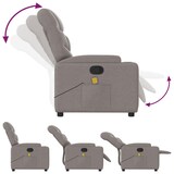 thumbnail of vidaXL Massagesessel Taupe Stoff