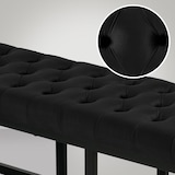 thumbnail of Banc Polson Velours Noir Noir /150 cm