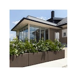 thumbnail of Stefanplast Ethica, fioriera rettangolare 80 cm con spalliera, grafite