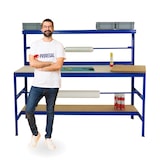 thumbnail of Packtisch Tiger | Tragkraft 300 kg | HxBxT 150x180x75 cm | Blau