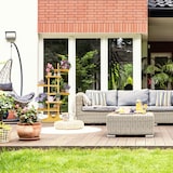 thumbnail of Relaxdays Blumentreppe, Kräuterregal mit 6 Etagen, HxBxT 152,5 x 80 x 73 cm, Holz, Pflanzentreppe innen & außen, natur