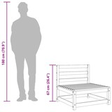 thumbnail of vidaXL Tuinbank zonder armleuning 70x70x67 cm geïmpregneerd grenenhout