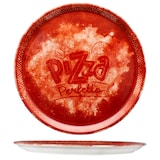 thumbnail of 4x Perfetto Pizzateller Rot Ø 31,5 cm 4 Personen Porzellan Pizza Servier-Platte