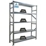 thumbnail of PROREGAL Fachbodenregal PROXIMO Stecksystem | Grundregal | HxBxT 200x150x40cm | 5 Ebenen | Fachlast 130 kg | Beidseitig nutzbar | Verzinkt