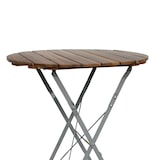 thumbnail of Biergarten Tisch Klapptisch Stehtisch klappbar Akazie Stahl Ø80 cm