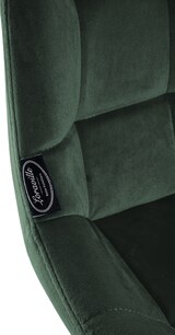 thumbnail of Barhocker VISEN - Samt Dunkelgrün 49x56x105 cm | Barstuhl Mit Lehne Drehbar Tresenhocker Tresenstuhl Kneipenhocker Kneipenstuhl