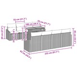 thumbnail of vidaXL 9-teiliges Gartenset mit Kissen aus schwarzem Poly-Rattan und Akazie
