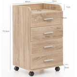 thumbnail of FineBuy Rollcontainer 70,5 cm Standcontainer Bürocontainer mit Rollen Modern
