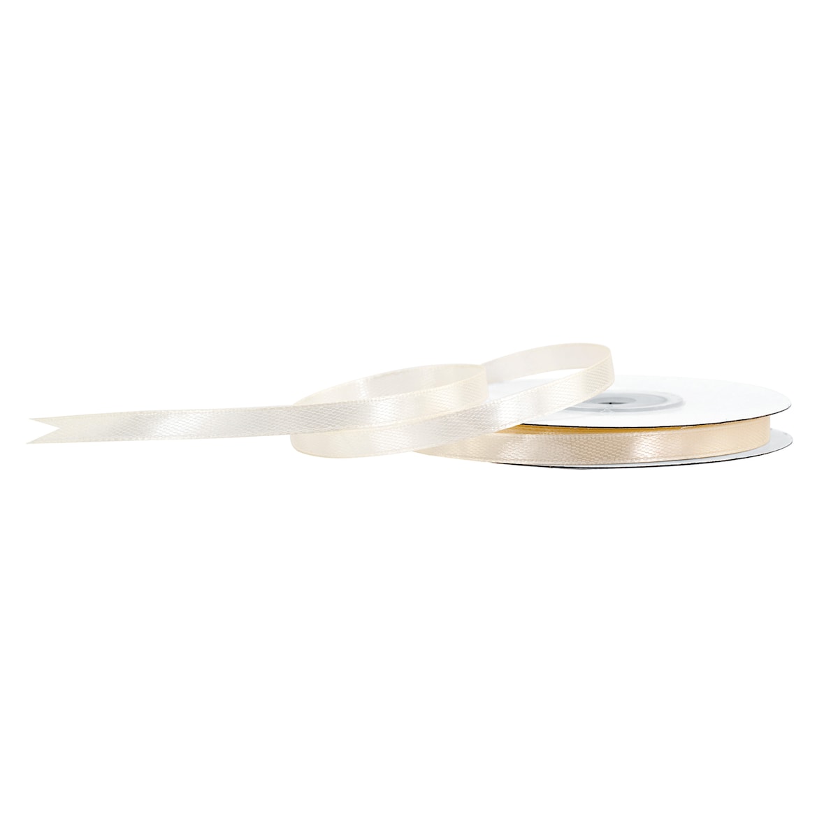 6mm Satinband 25m Schleifenband Geschenkband Dekoband Schmales Stoffband Creme