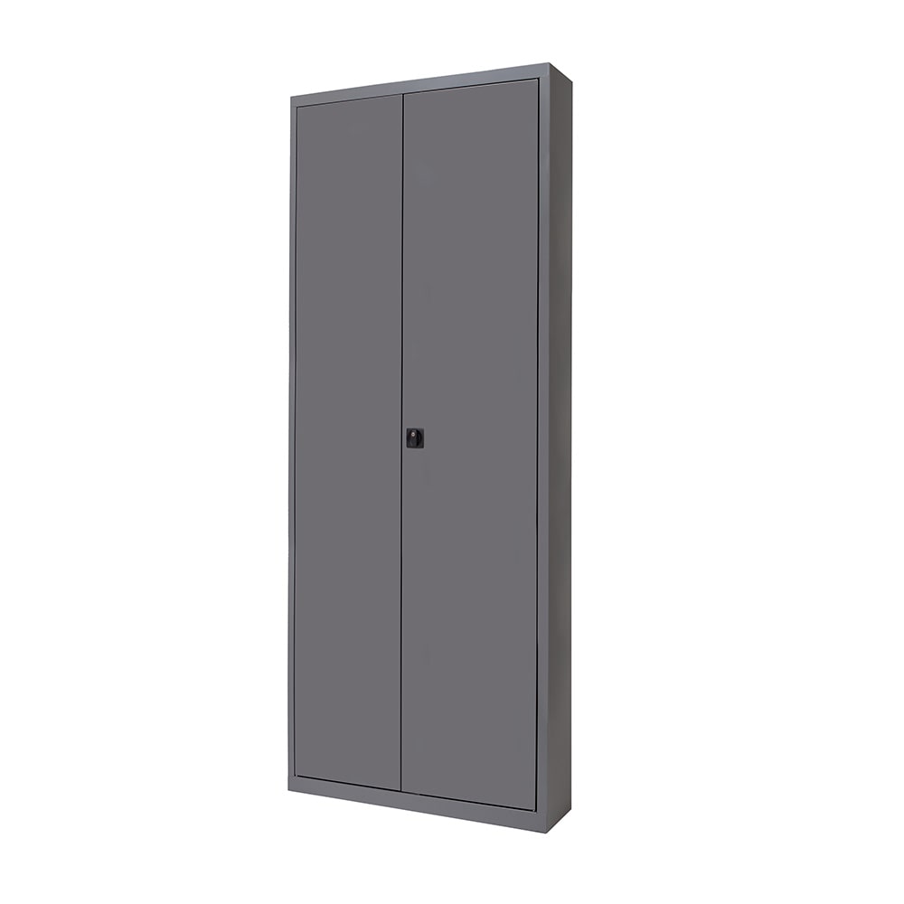 Armários de metal com portas de batente cor antracite ral 7015 inclui 4 prateleiras. Dimensão 102x198x45cm (comprimento x altura x profundidade)