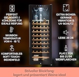 thumbnail of Klarstein Barossa 54 Uno Weinkühlschrank 155 L 54 Flaschen  Glastür Touch LED Schwarz