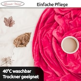 thumbnail of Kuscheldecke Rosa 150x200 cm Wolldecke Fleece extra weiche Wohndecke Sofa
