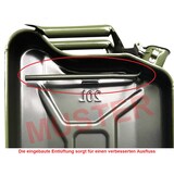 thumbnail of Metallkanister blau 20 Liter inkl. Ausgießer flexibel + Halter Benzin Diesel