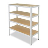 thumbnail of shelfplaza HOME 115x100x30 cm Schwerlastregal in weiß mit 4 Böden und 175 kg Traglast pro Boden