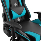 thumbnail of tectake Premium racing bureaustoel Twink - zwart/azuur - 403206